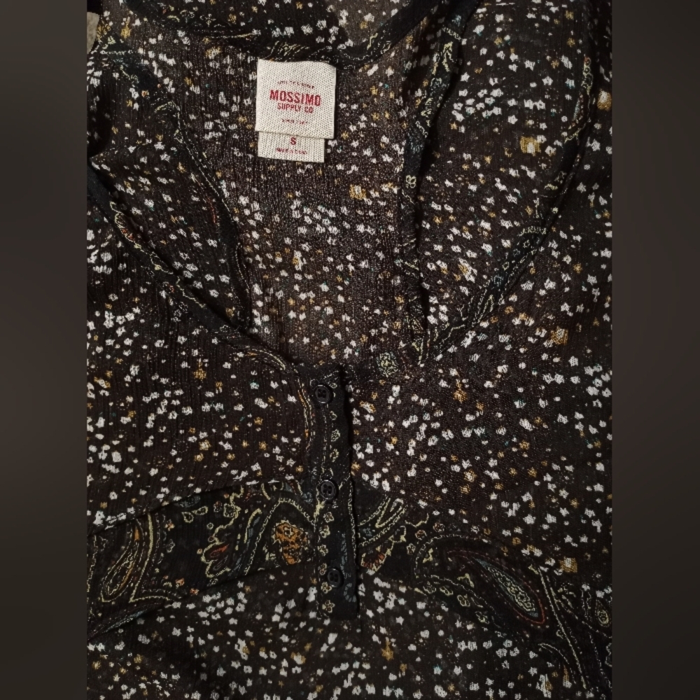 Brown Patterned Sleeveless Top - Picture 3 of 4